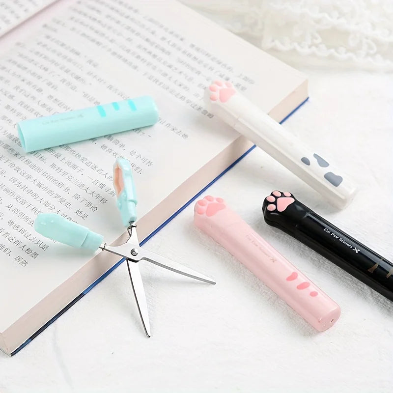 Kawaii Cat Claw Scissors Portable Cute Small Scissor Student Office Multi-functional Scissors Tiny Scissor Stationery - Ice Cream Cake