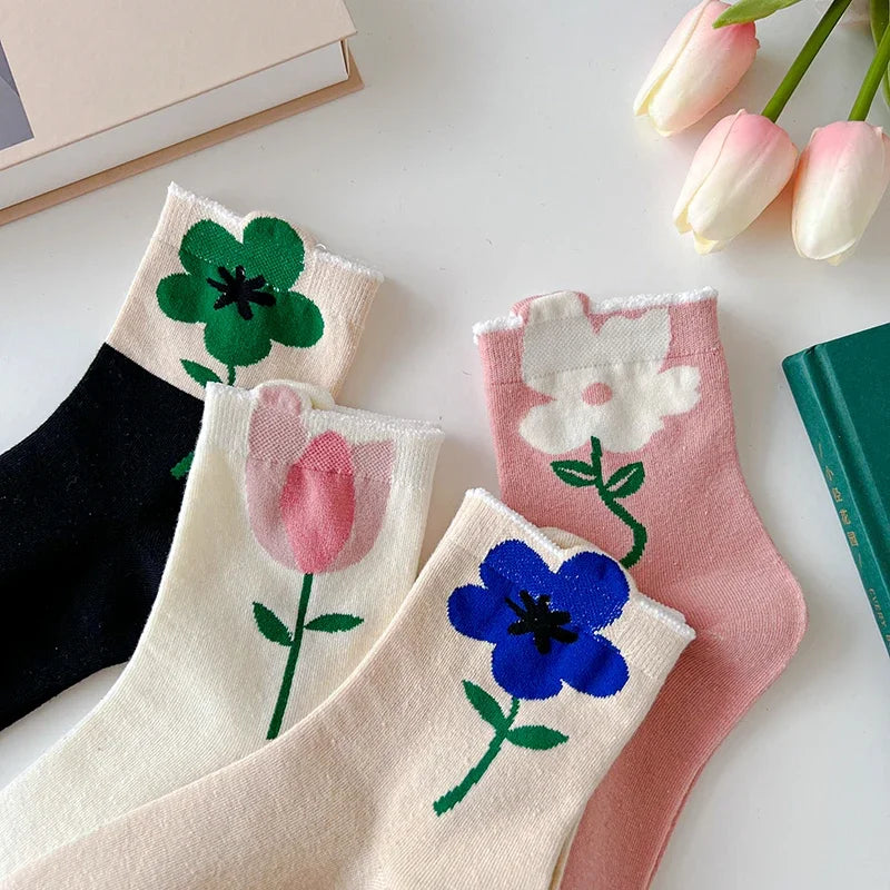 Flower Power Crew Socks