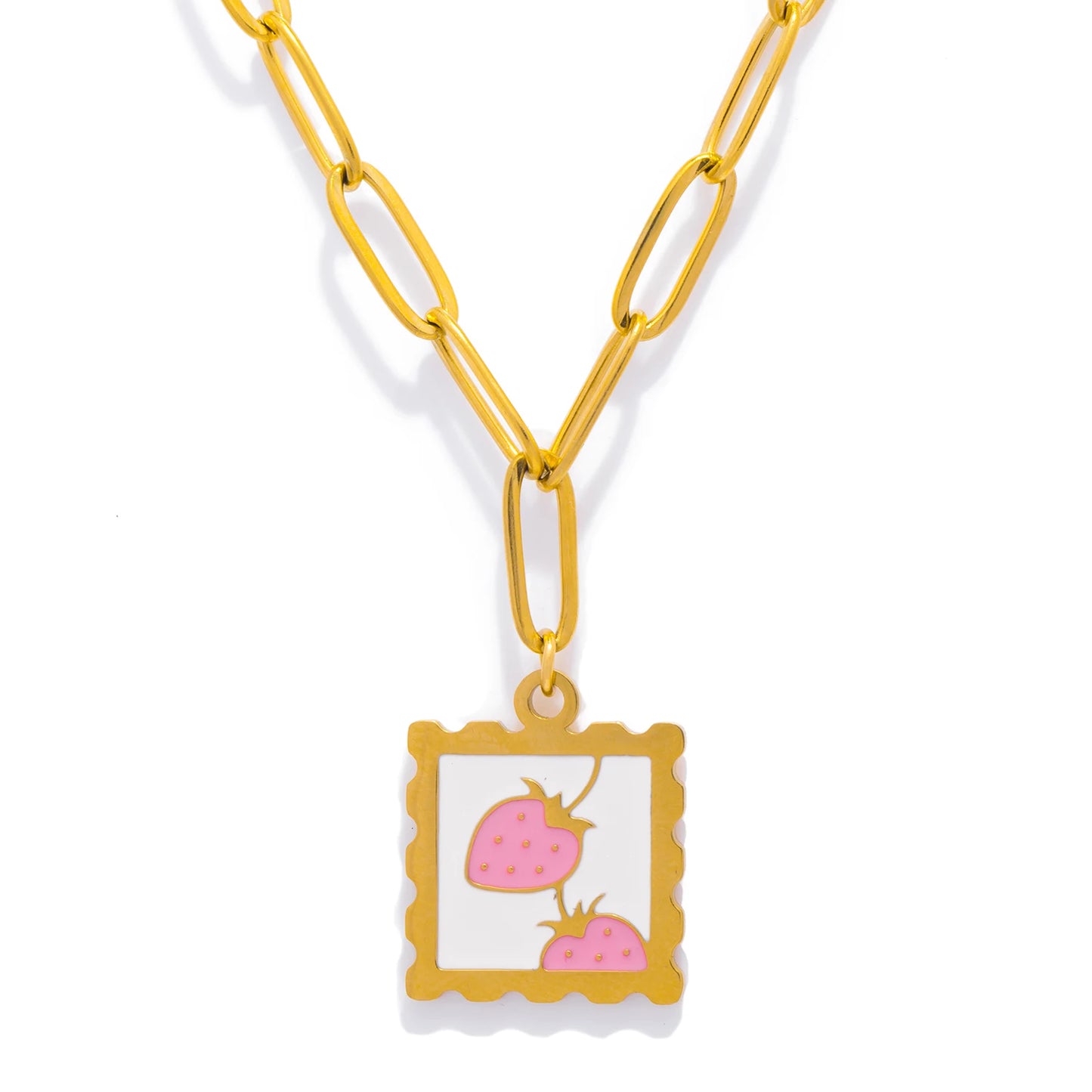 Fruit Stamp Charm Necklace (3 Designs)