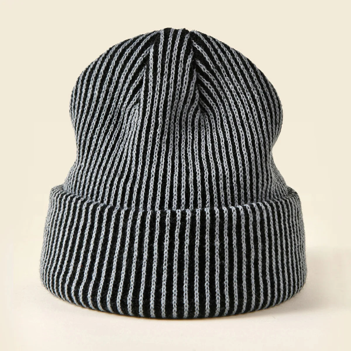 Knitted Ribbed Beanie Hat
