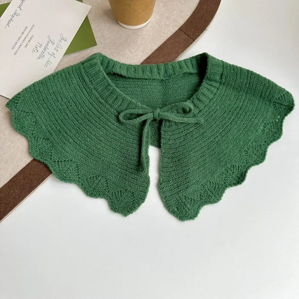 Knitted Detachable Frill Collar