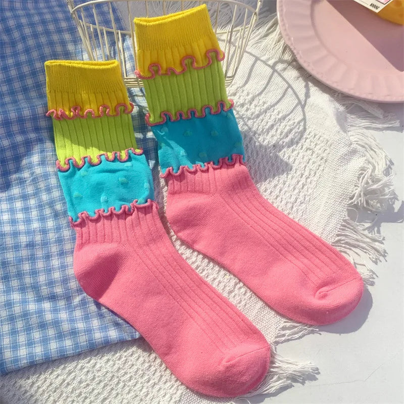 Ruffle Tier Crew Socks