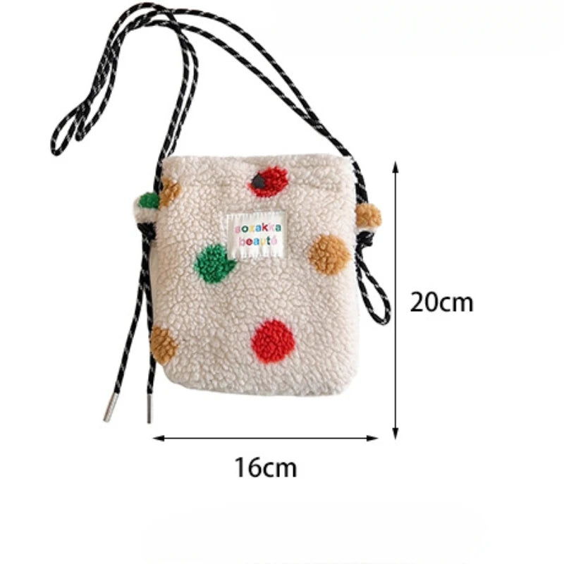 Teddy Fur Plush Pattern Shoulder Bag