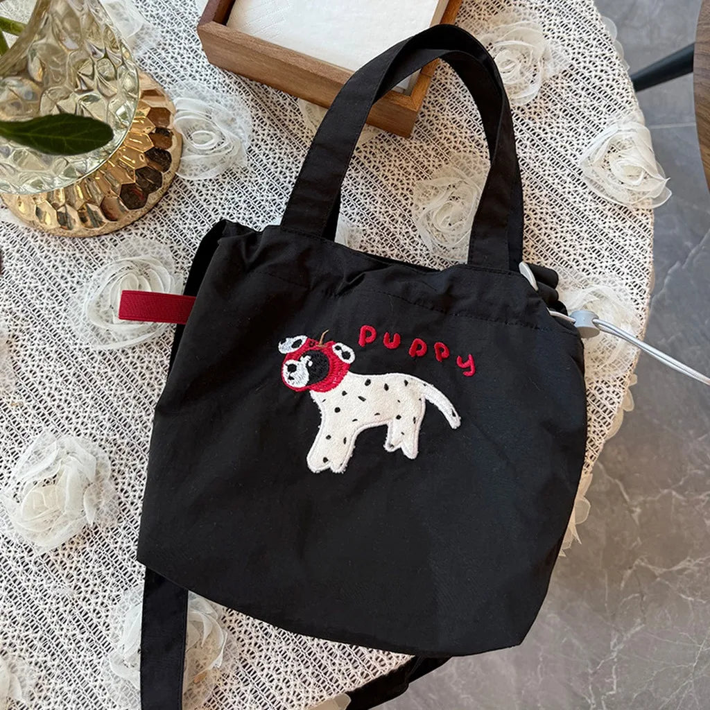 Puppy Dog Applique Mini Tote - Ice Cream Cake