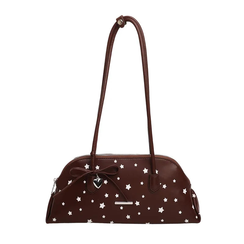 Retro American Style Crossbody Bag Women's Handbag Fashionable Handheld Bag Casual Single Shoulder Bag Simple Style Handbag - Ice Cream Cake