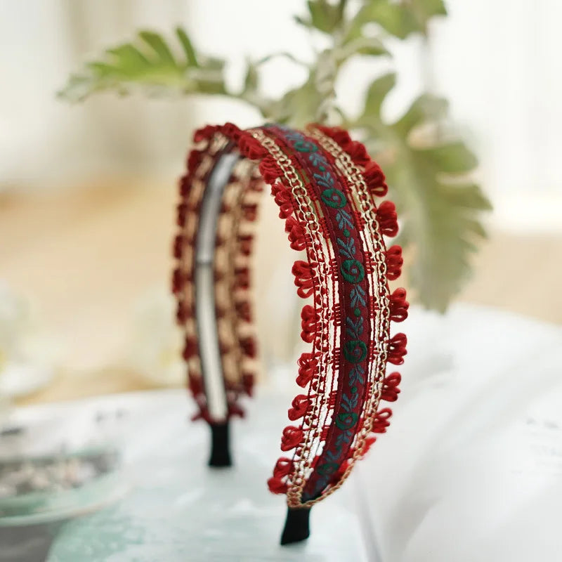 Floral Embroidery Headband
