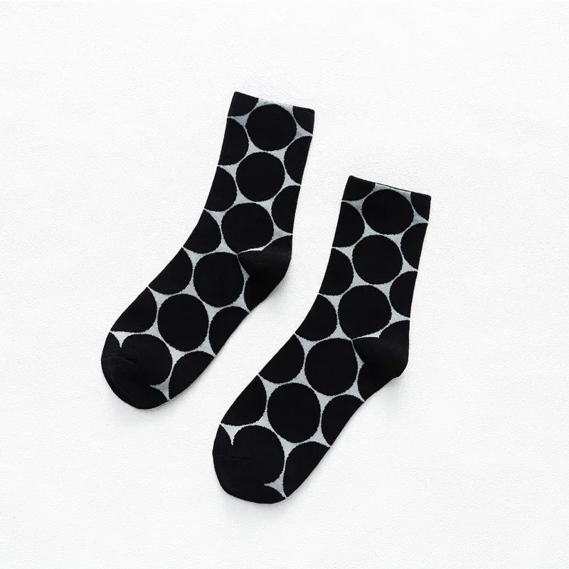 Stylish Dot Crew Socks - Ice Cream Cake