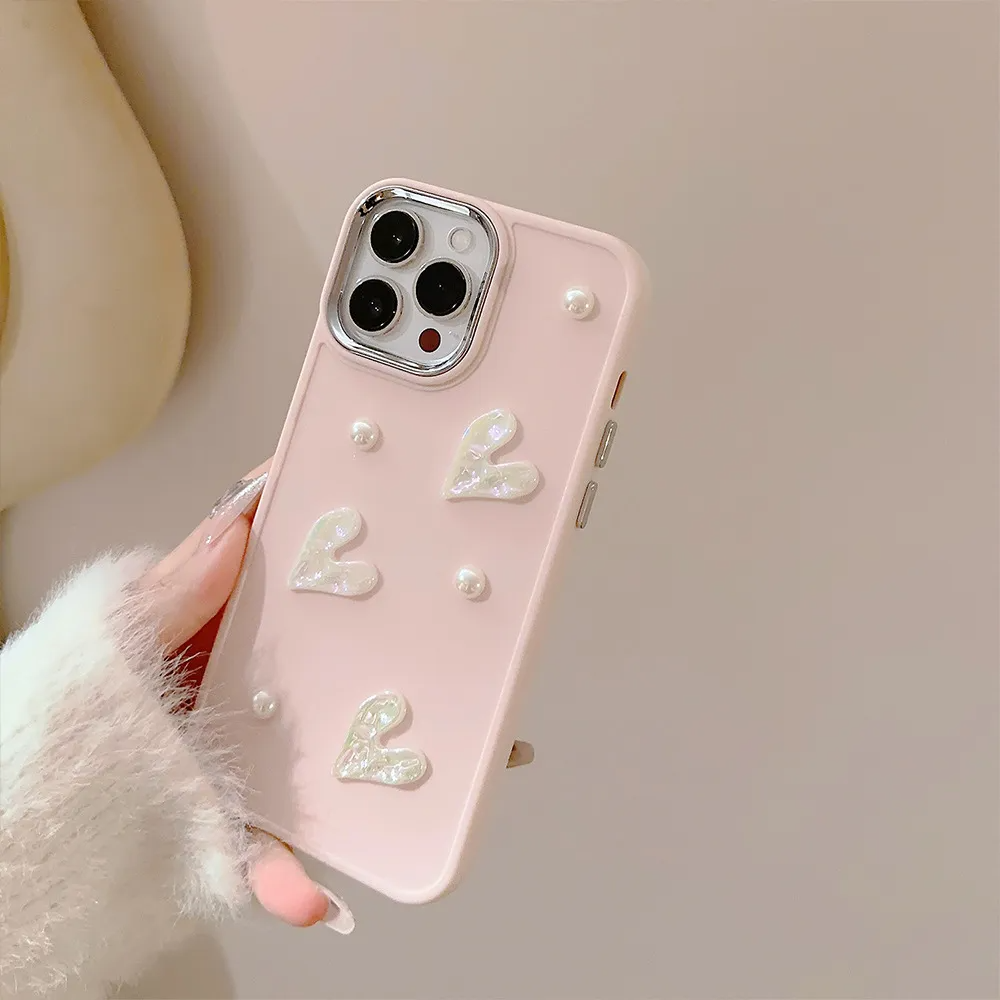 Pearls and Hearts iPhone Case (2 Colours)