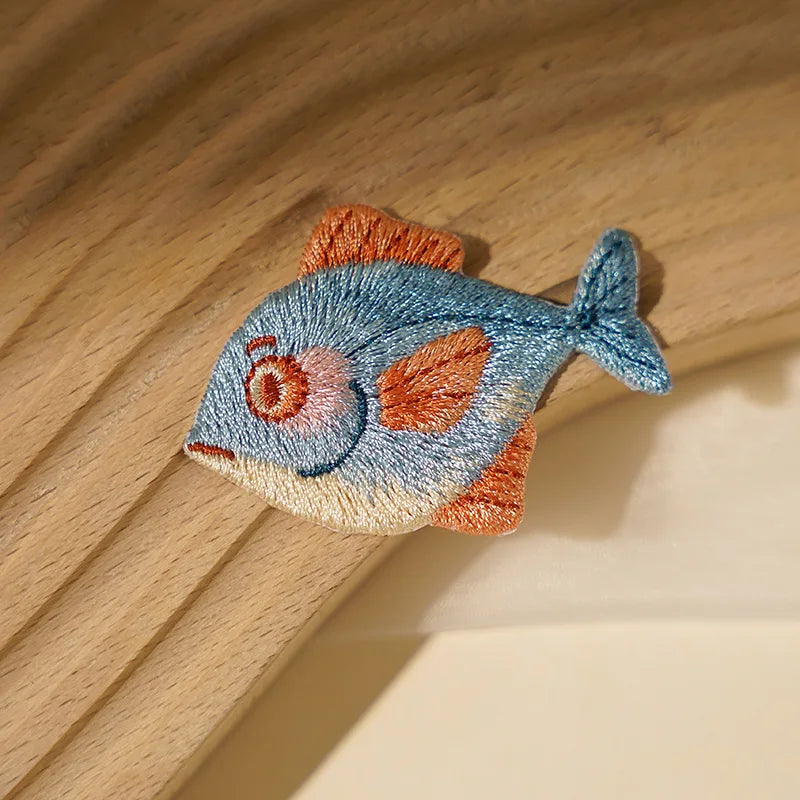 Sealife Embroidered Iron-On Patch