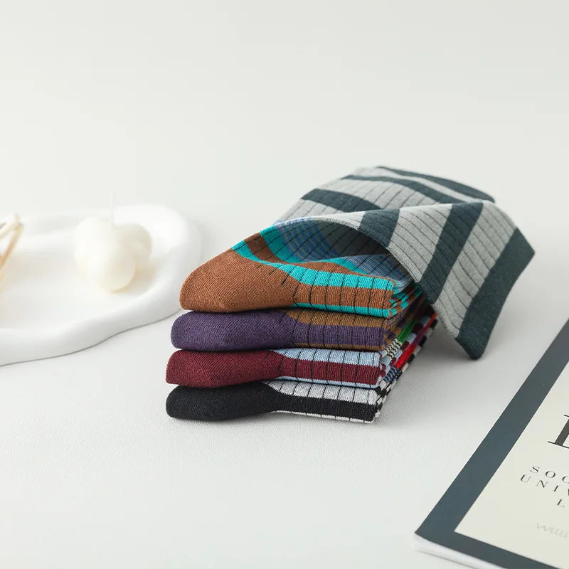 Mix Color Stripe Socks - Ice Cream Cake