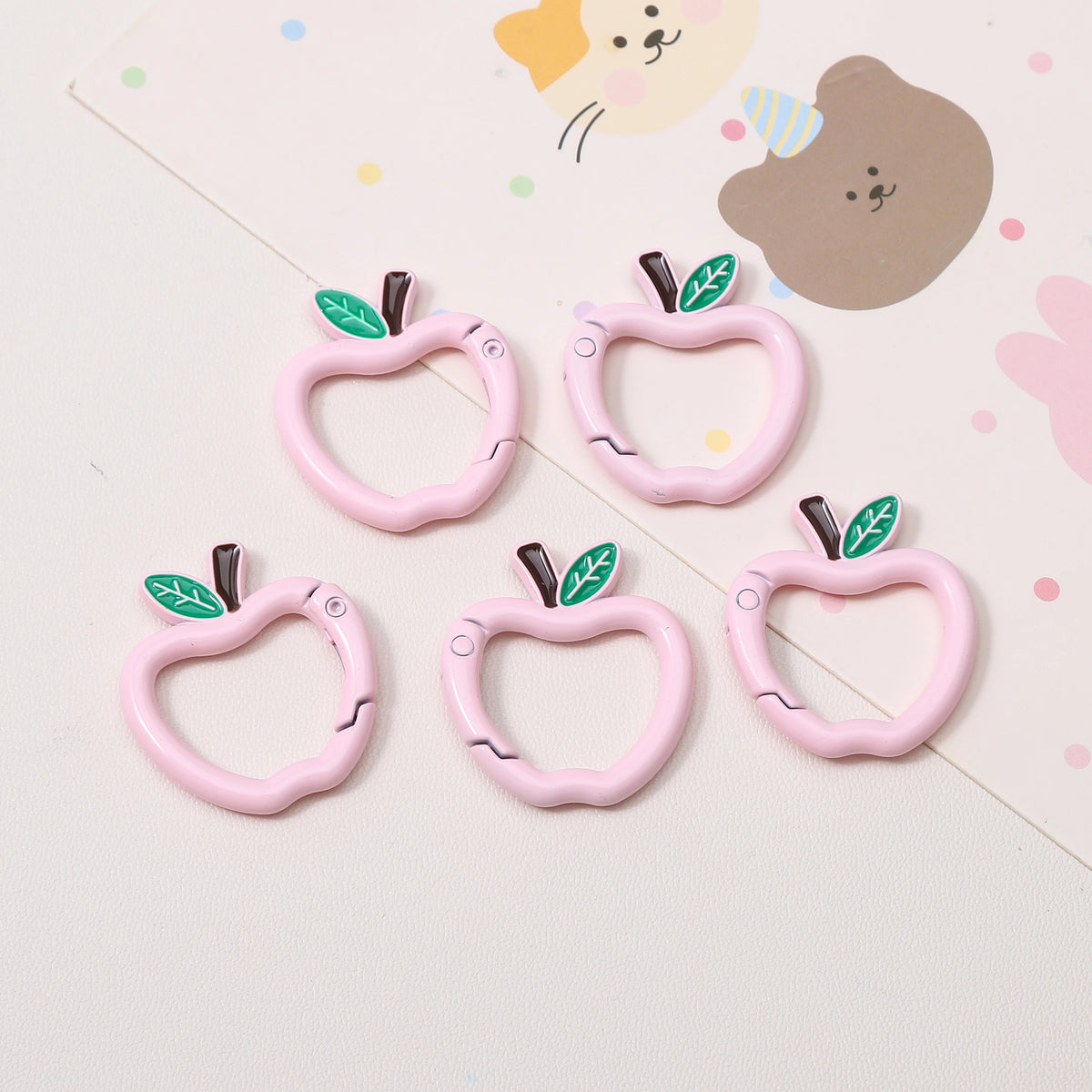 Mini Apple Shaped Carabiner Clip