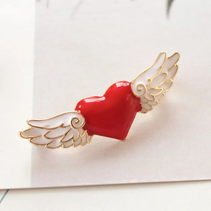 Winged Heart Enamel Pin - Ice Cream Cake