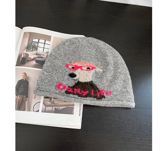 Stylish Puppy Knitted Beanie hat