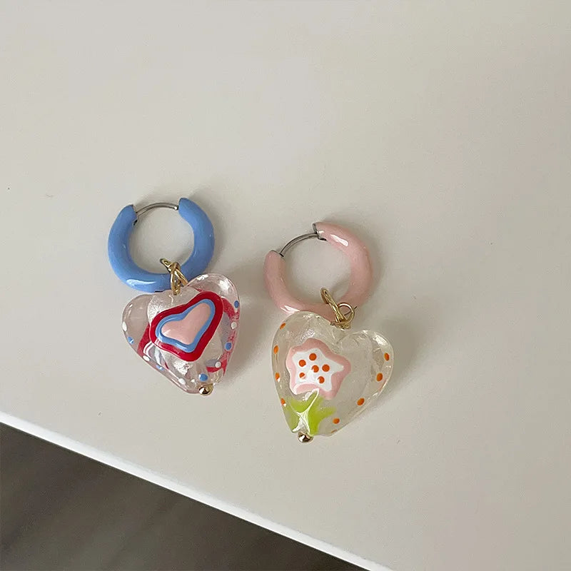 Mismatched Candy Heart Earrings