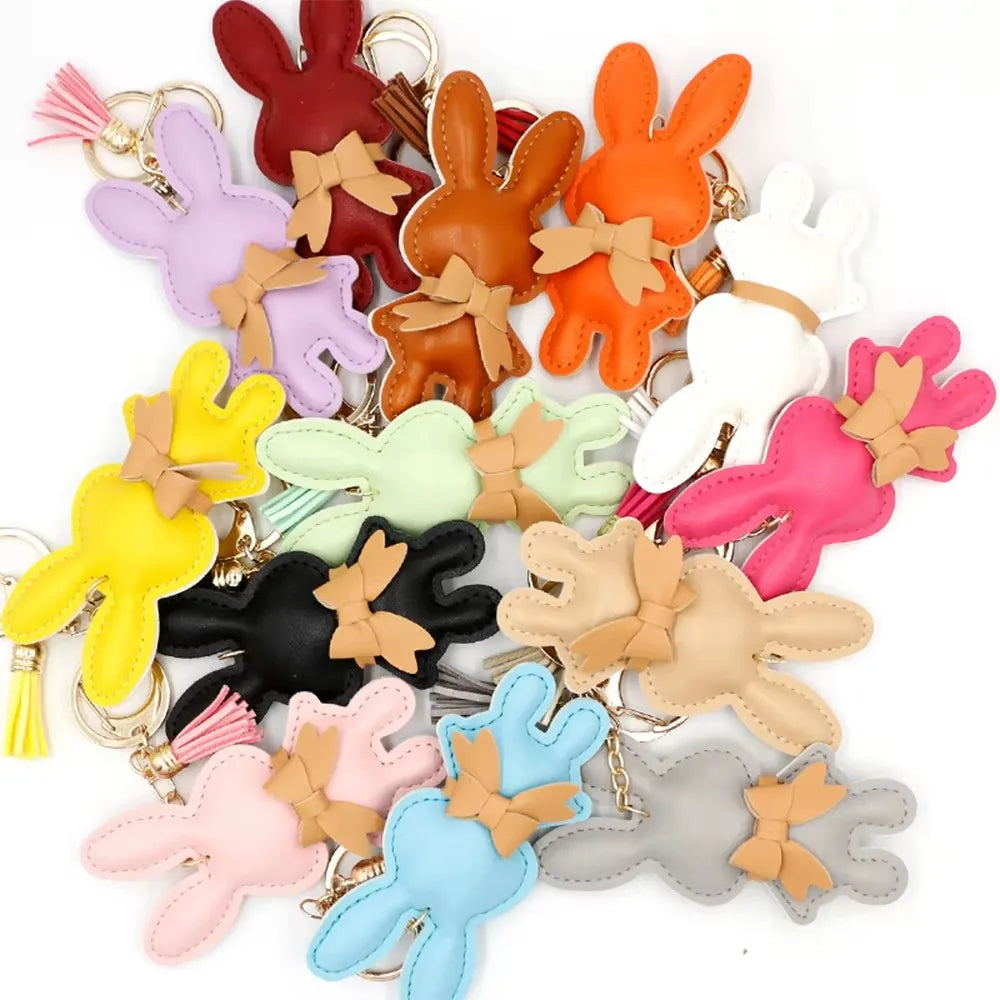 Cute Bunny Bag Charm Keychain - Small Rabbit Purse Pendant, DIY Doll Accessories for Handbags Backpacks Gifts for Girls Wome - Ice Cream Cake