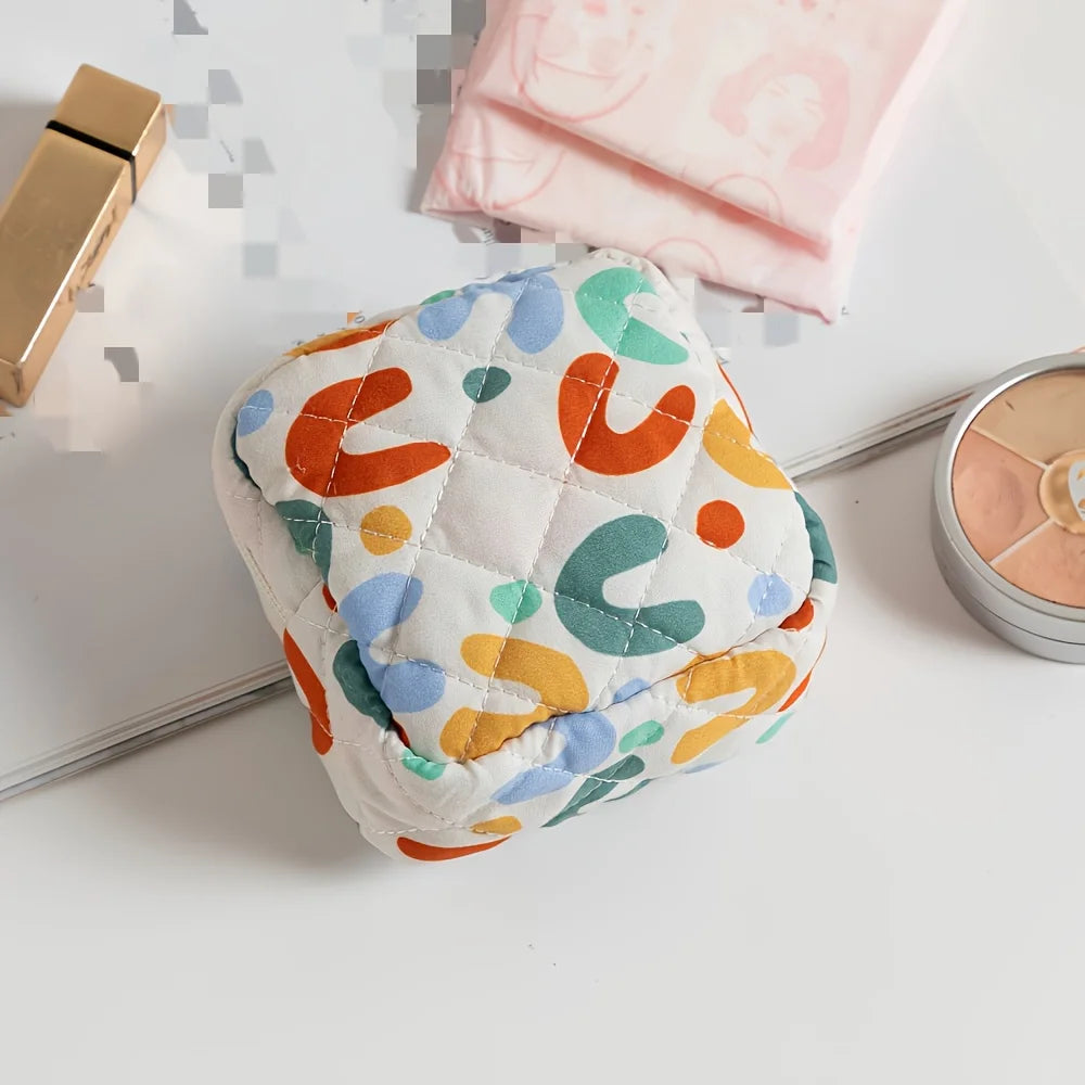 Colourful Quilted Pads Pouch (5 Designs) - Ice Cream Cake