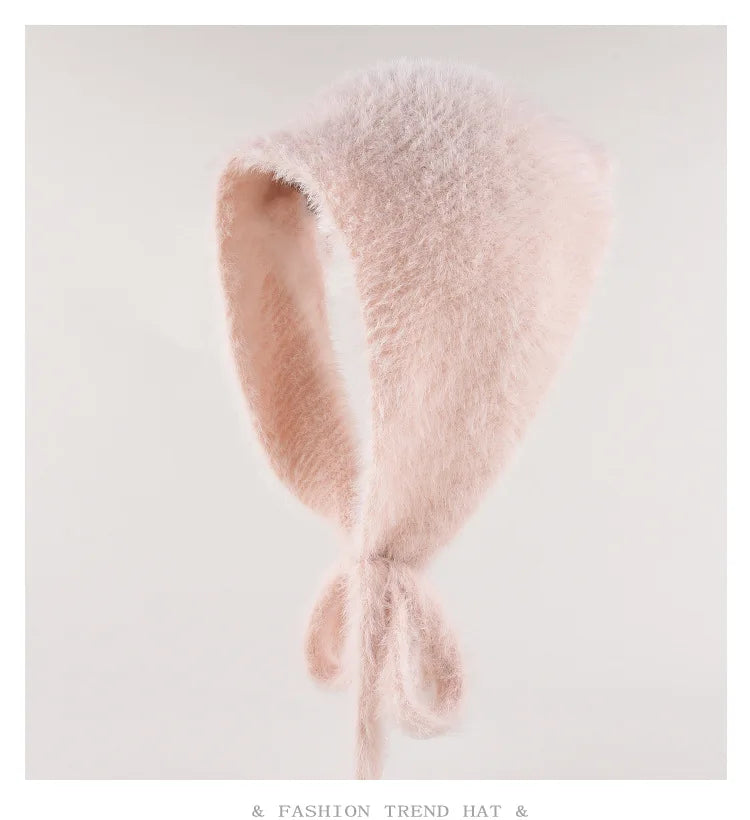 Fuzzy Knit Bonnet