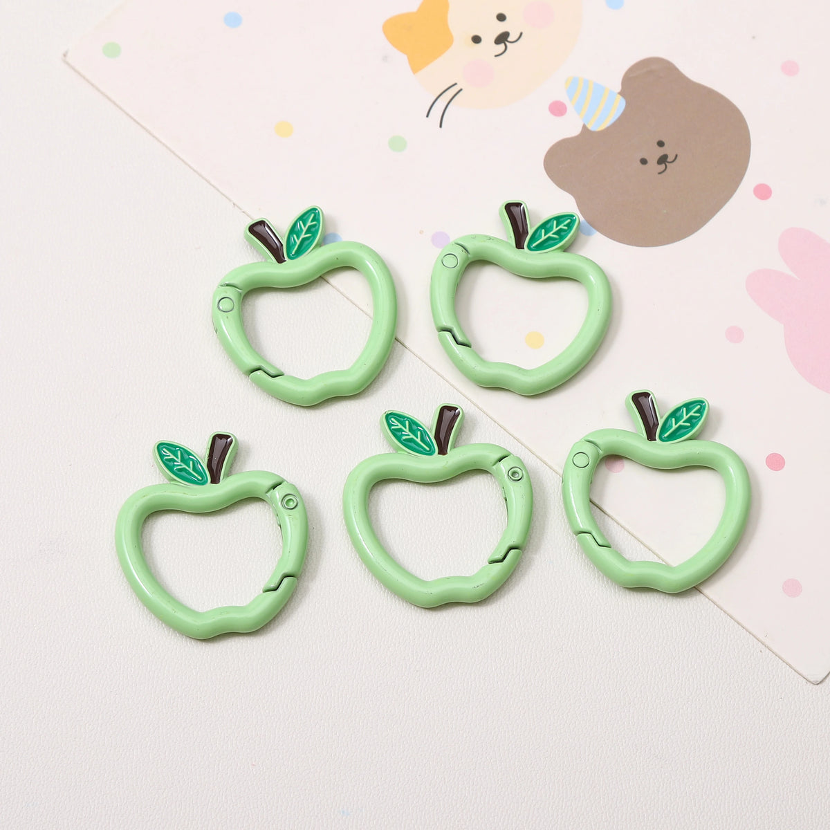 Mini Apple Shaped Carabiner Clip