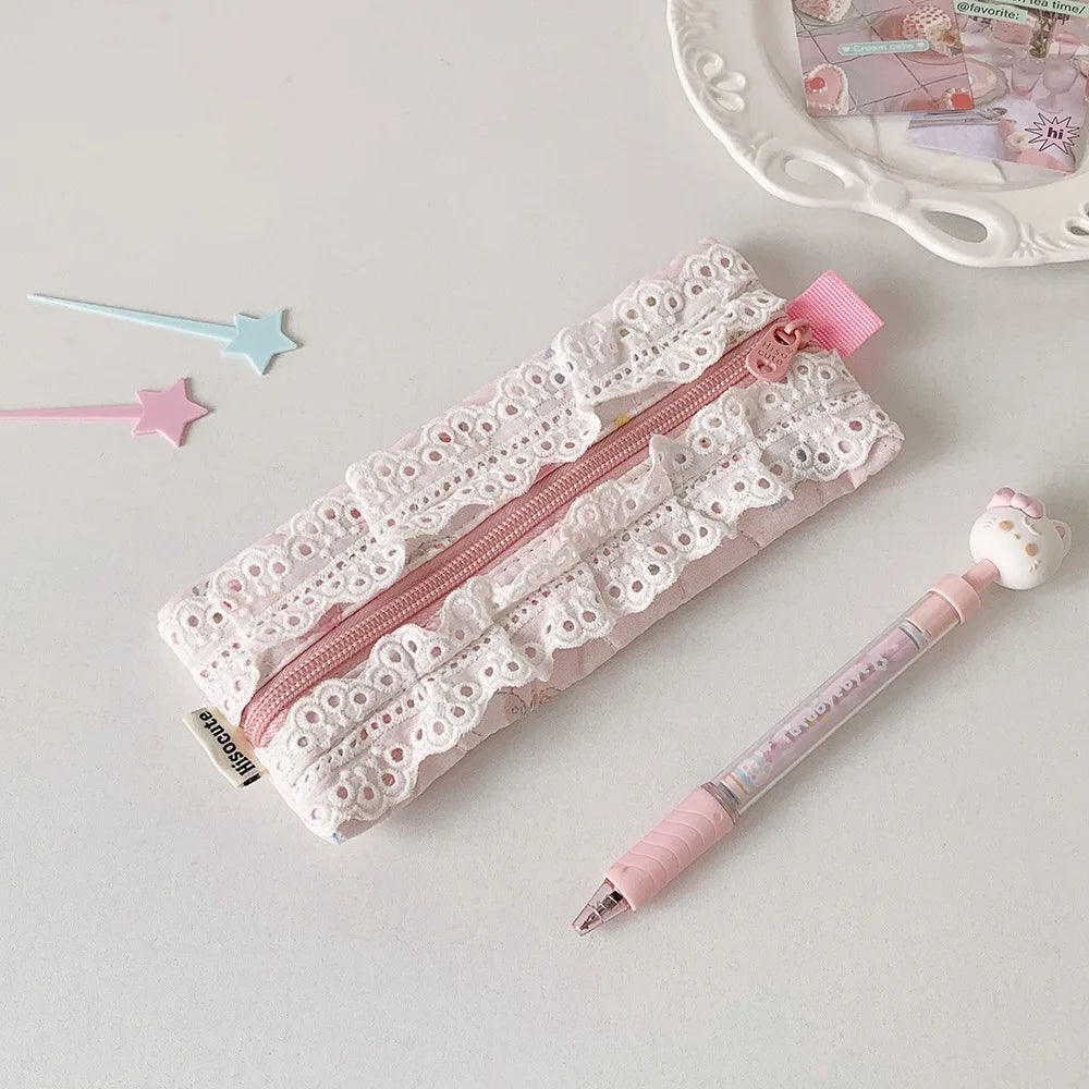Quilted Lace Pencil Case