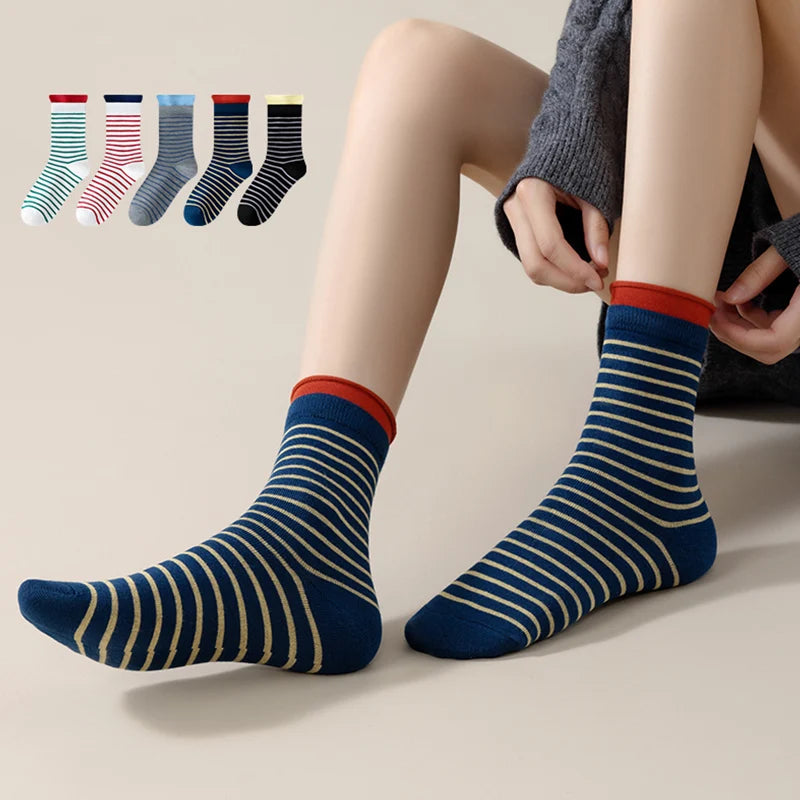 Colourblock Stripe Crew Socks