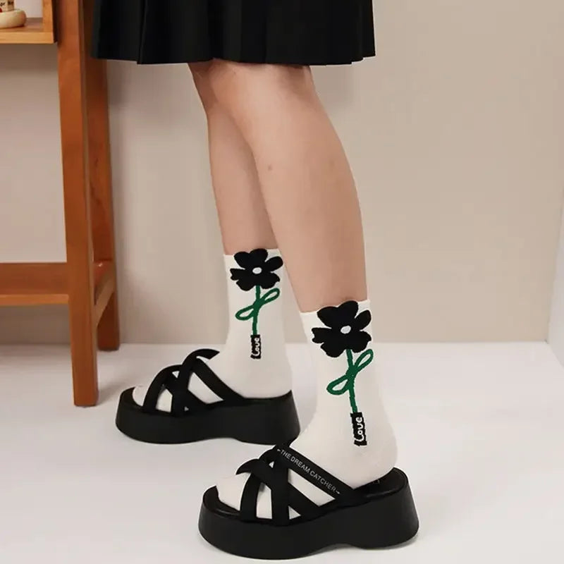 Flower Power Crew Socks