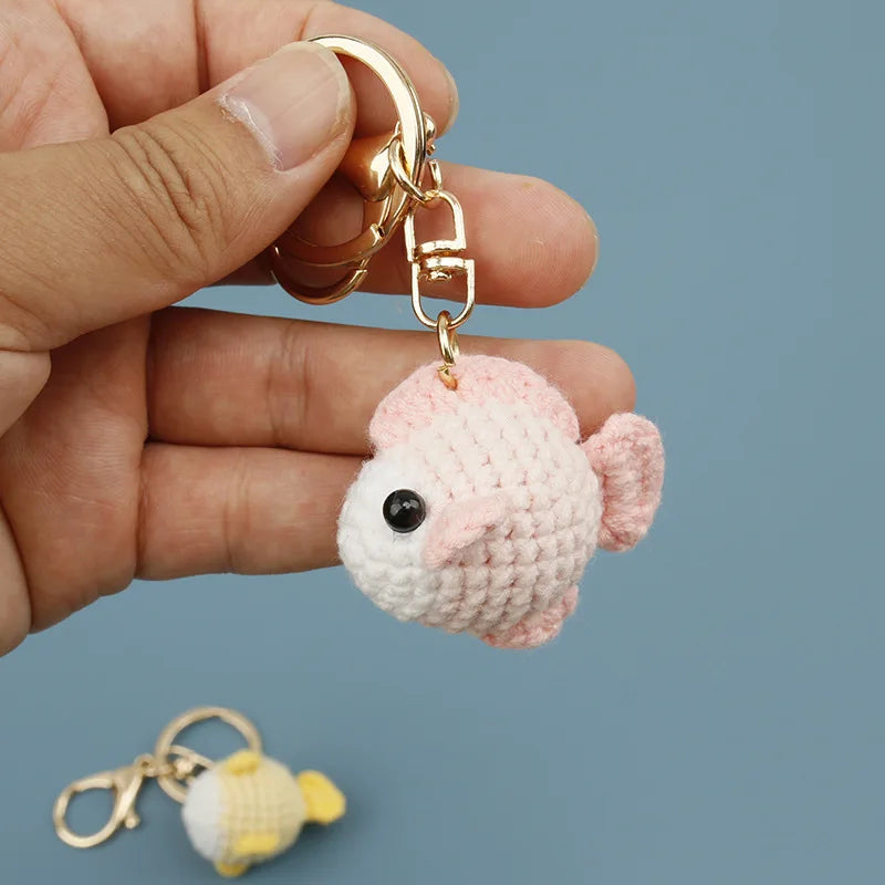 Handmade Crochet Ocean Friends Keychain Charm