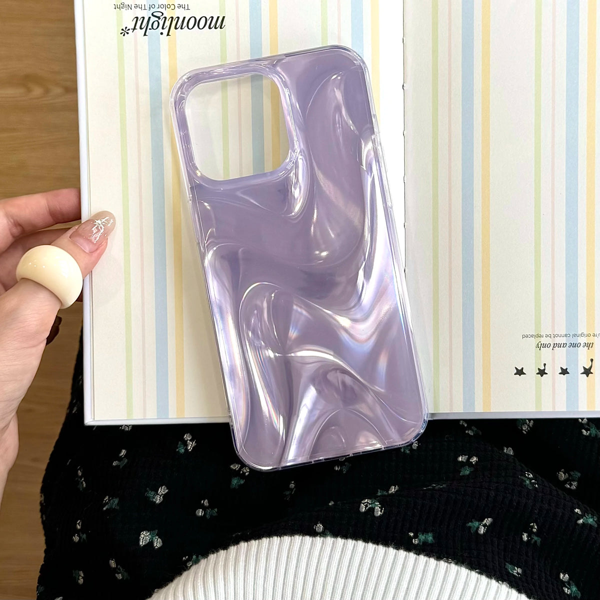 Purple Taro Swirl iPhone Case