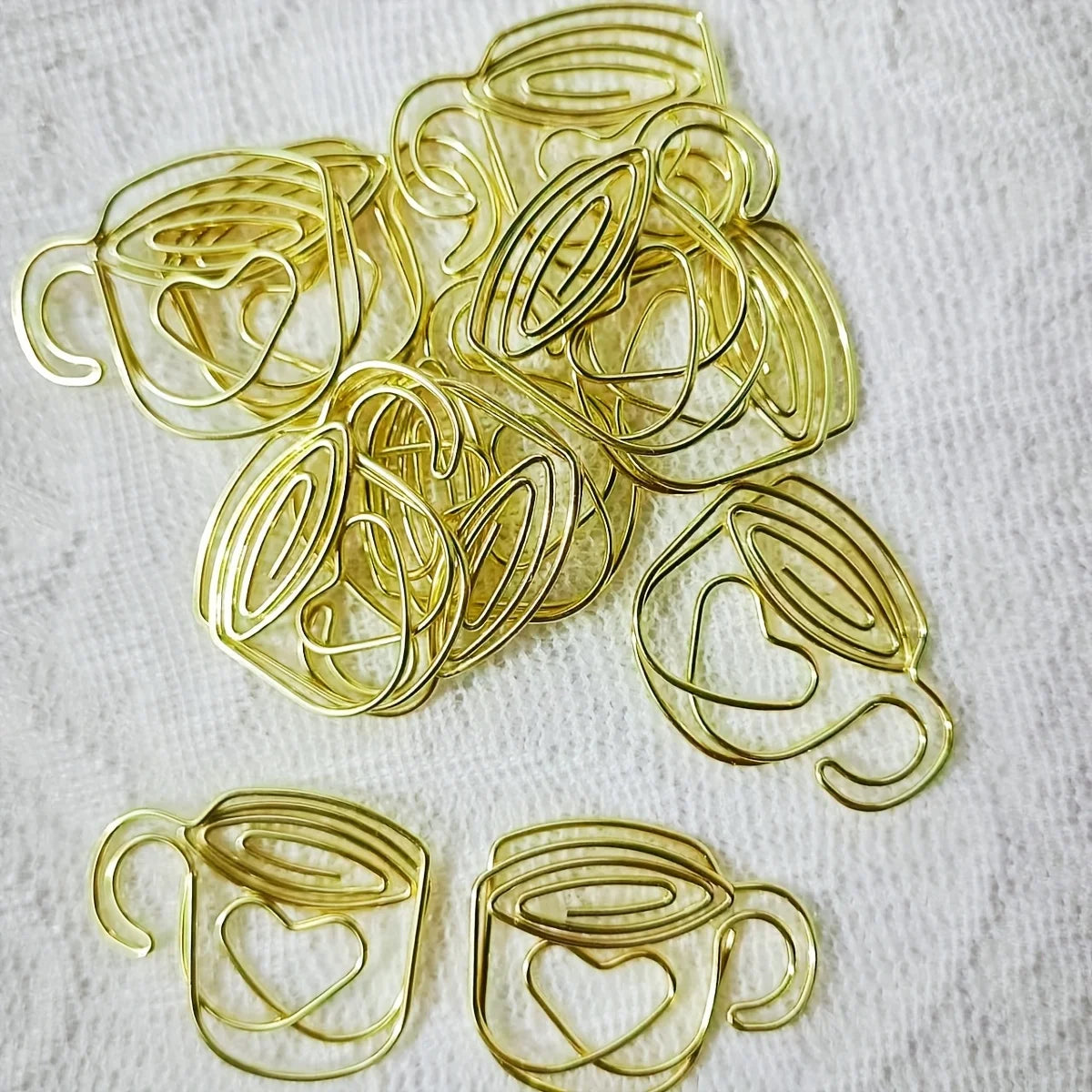 20Pcs Cute Love Cupid Shaped Paper Clips for Paperwork Office School Personal Use Wedding Decoration Supplies - Ice Cream Cake
