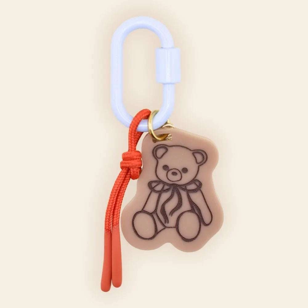 Cartoon Acrylic Rope Woven Pendant Cute Creativity Floral Keyring Retro Geometric Shape Bag Chain Charms Student - Ice Cream Cake