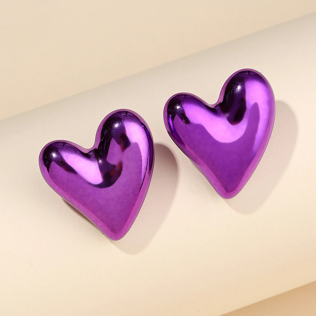 Foil Heart Balloon Earrings, Set of 6