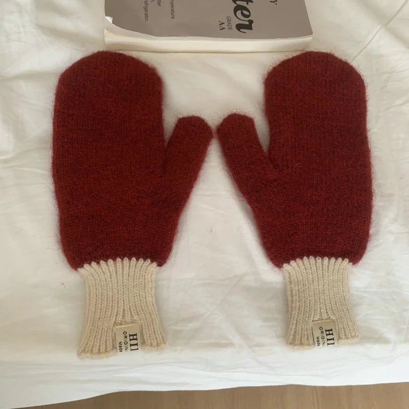 Colour Block Mittens