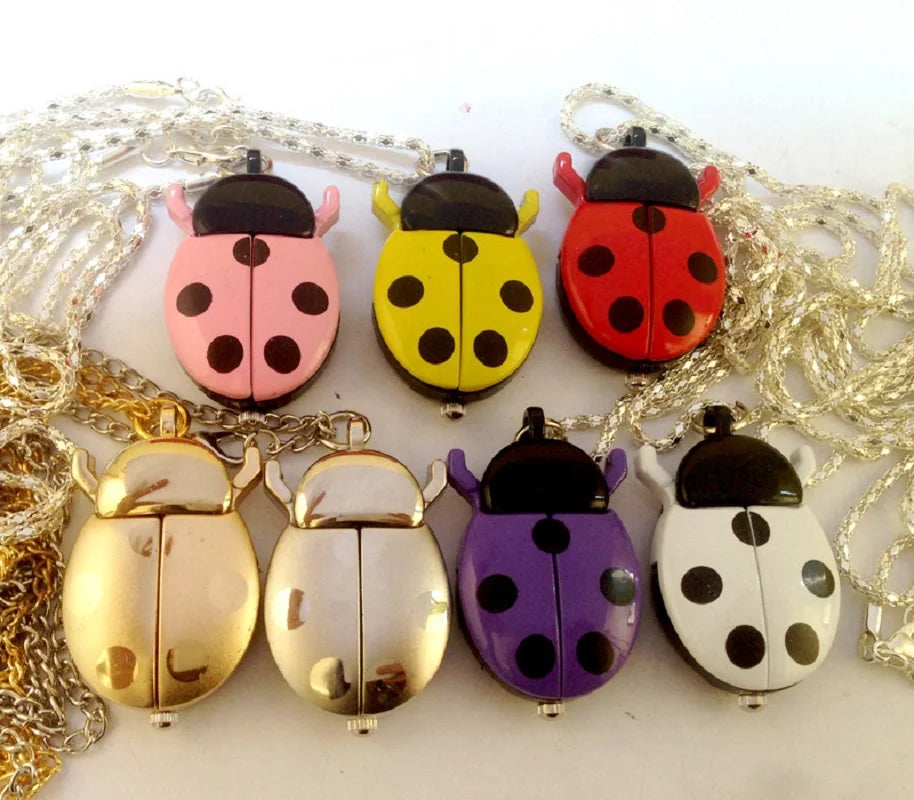 Ladybug Necklace Watch