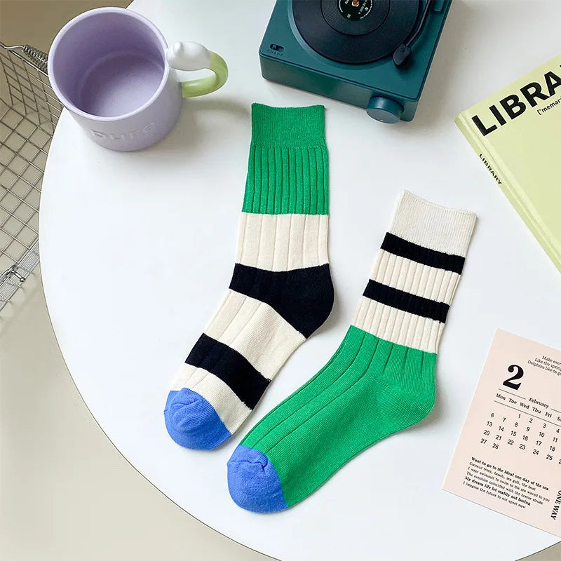Ice Cream Stripe Crew Socks