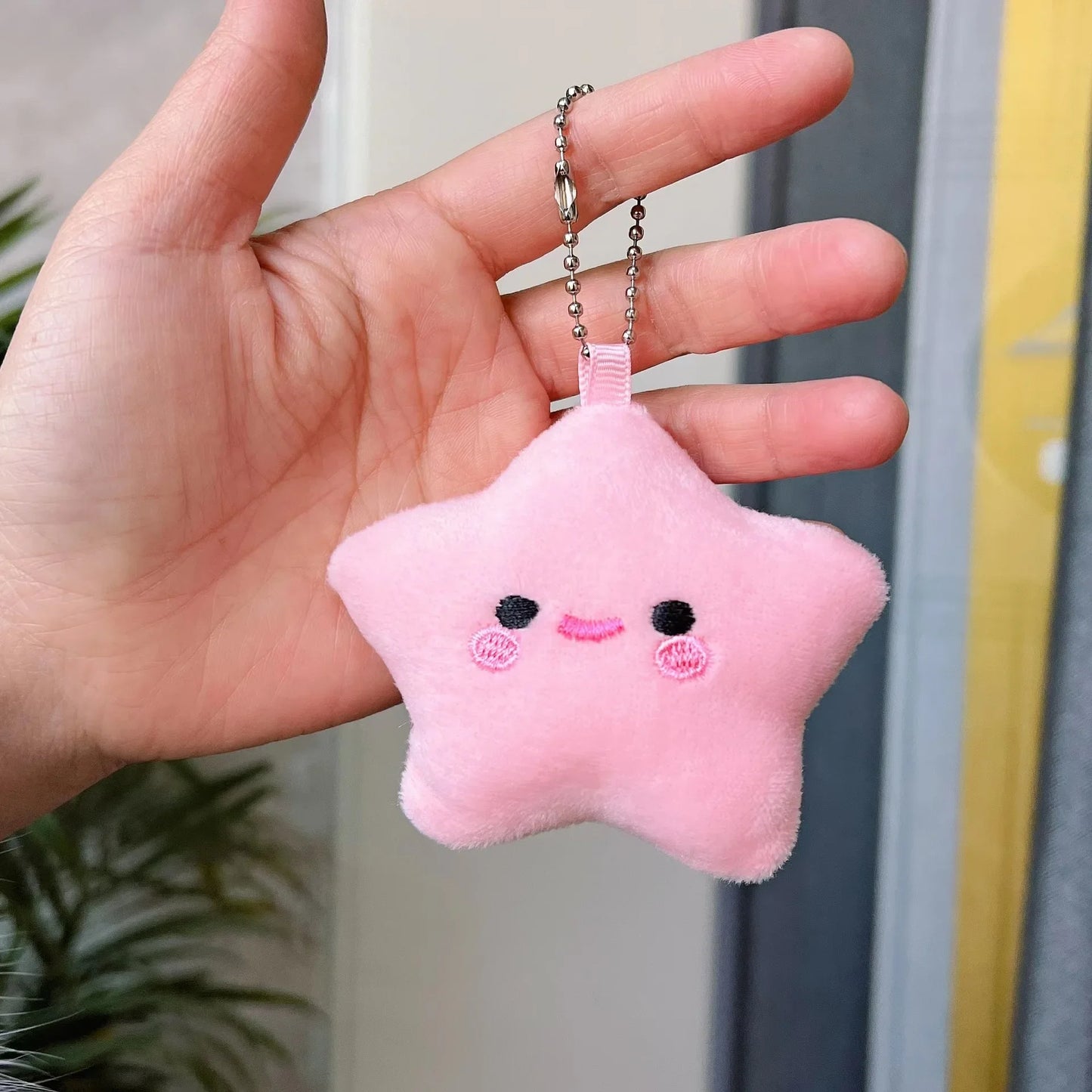Plush Star Character Keychain Charm