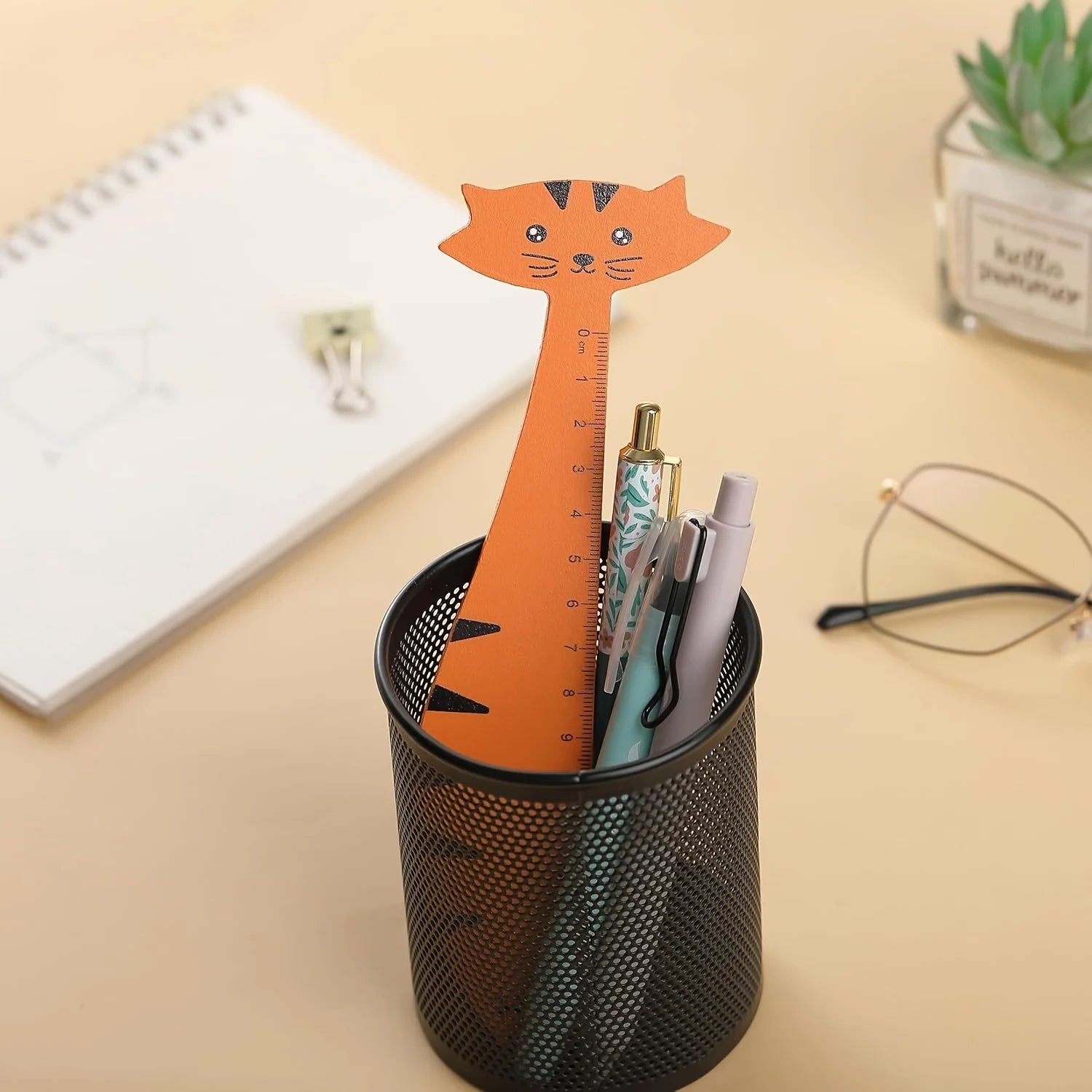 5 animal shaped rulers - decorative and practical measuring tools, classroom, holiday gifts, classroom accessories, fun design - Ice Cream Cake