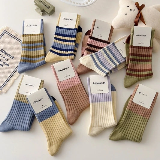 Multicolour Stripe Crew Socks