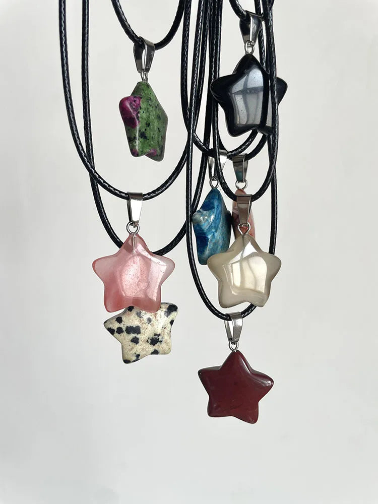Star Shaped Stone Pendant Necklace