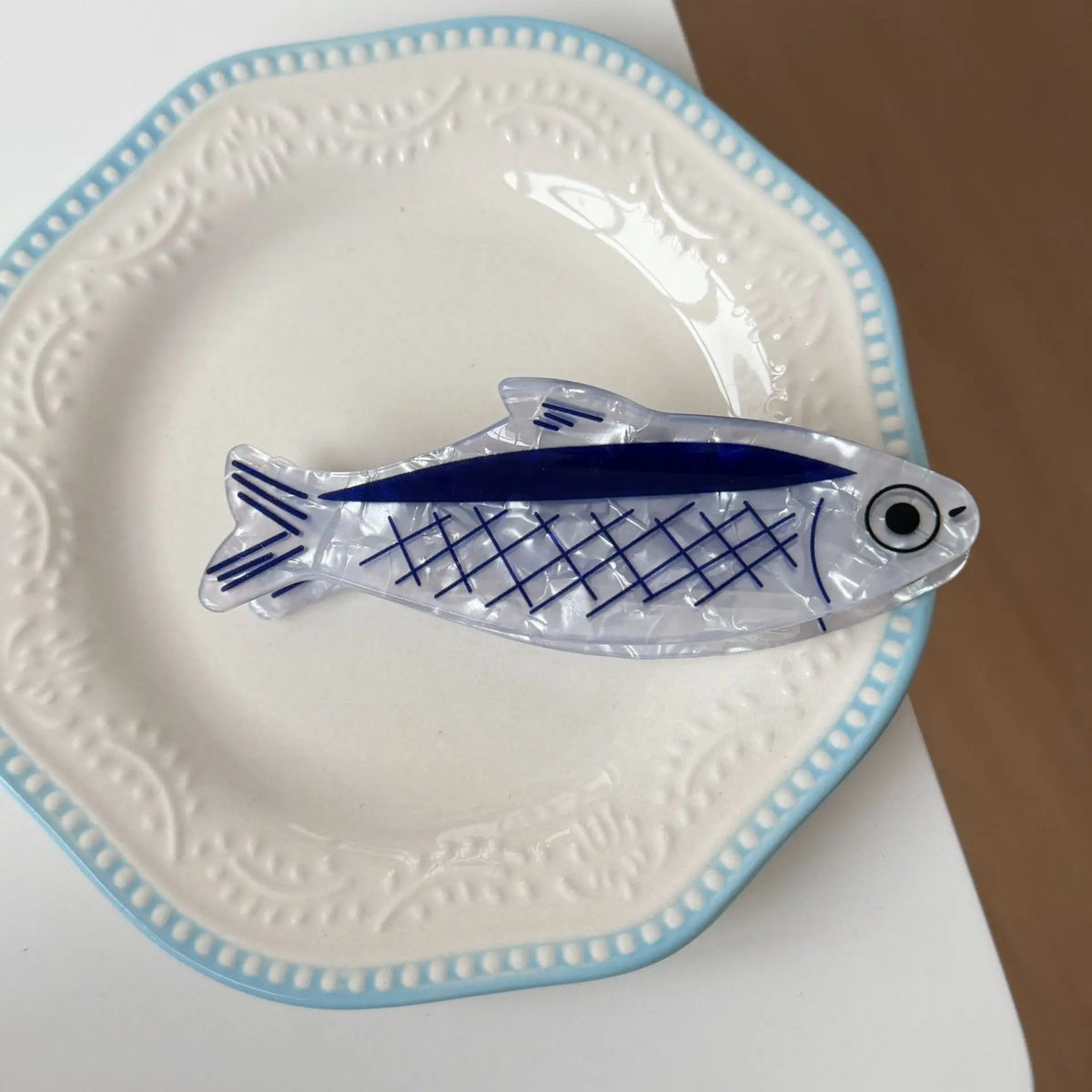 Glossy Acrylic Fish Hair Claw Clip