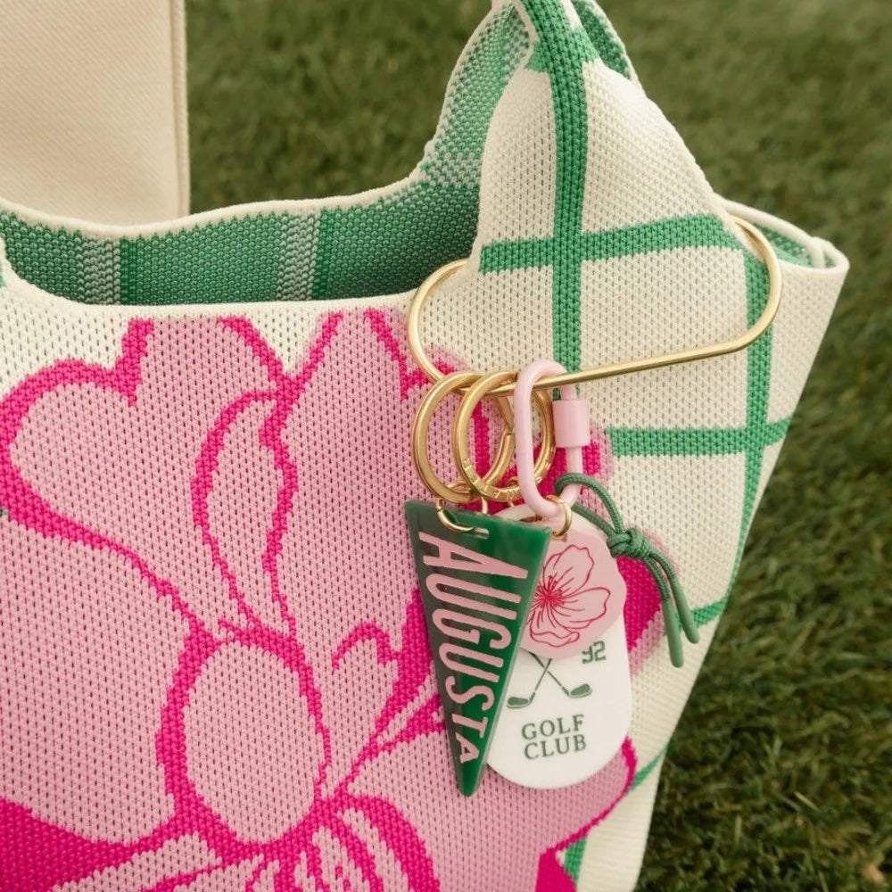 Cartoon Acrylic Rope Woven Pendant Cute Creativity Floral Keyring Retro Geometric Shape Bag Chain Charms Student - Ice Cream Cake