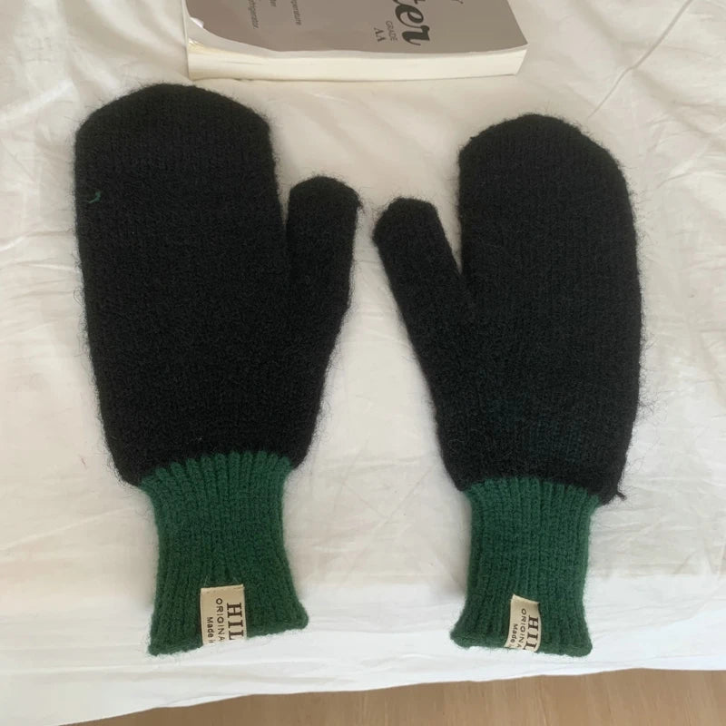 Colour Block Mittens