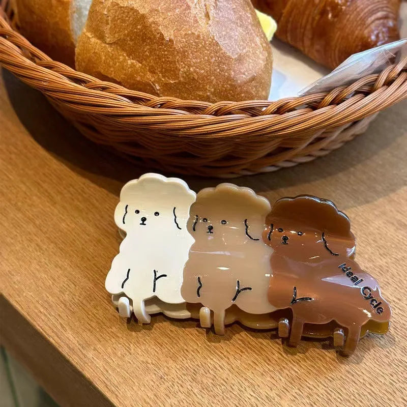 Puppy Pals Acrylic Glossy Hair Claw Clip