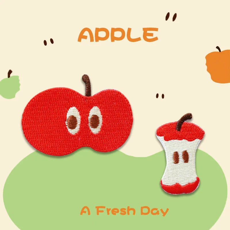 Embroidered Apple Patch (5 Designs)