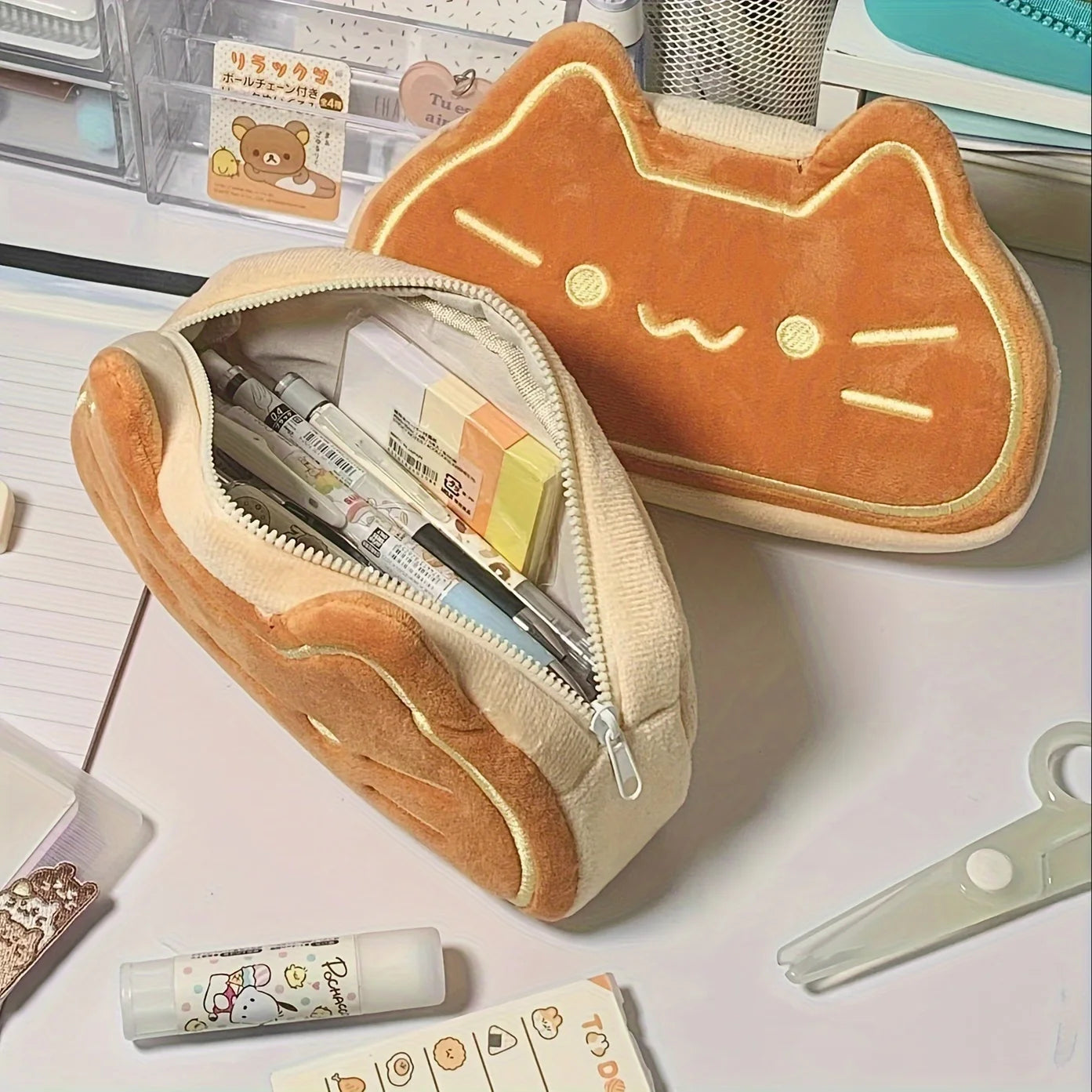 Caramel Pencake Cat Pencil Case - Ice Cream Cake
