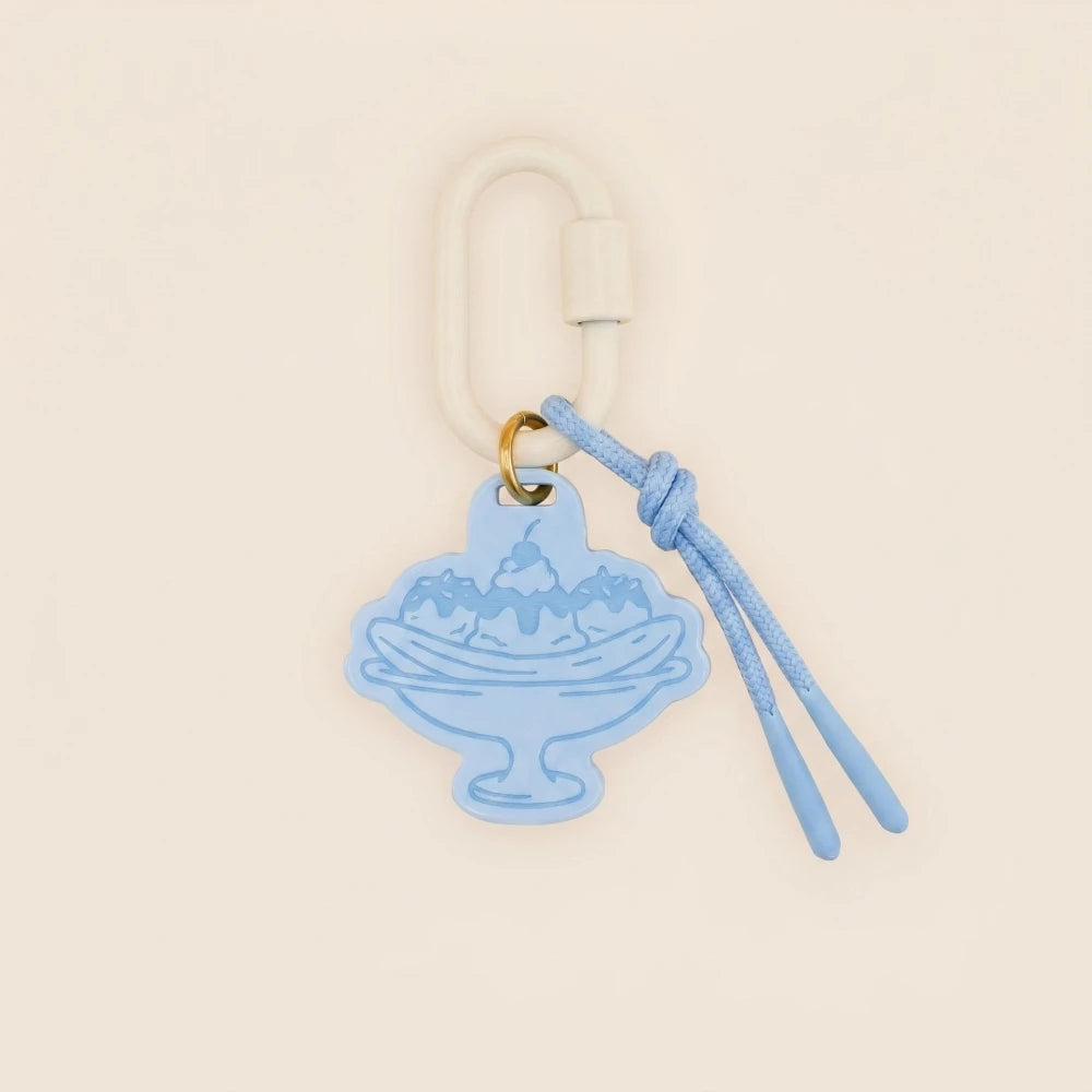 New Fun Food Series Hot Dog Burger Pizza Cake Personalized Bag Pendant Keychain Jewelry - Ice Cream Cake