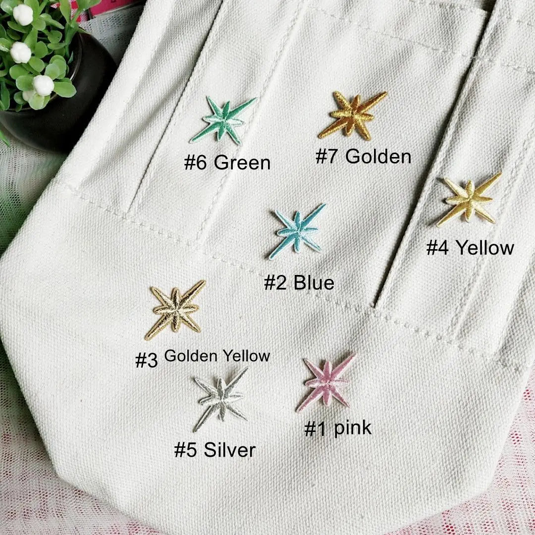 10pcs Self-adhesive Star Embroidery Patches for Clothes Gold Silver Star Shiny Sticker Iron on Clothing Applique Stripes - Ice Cream Cake