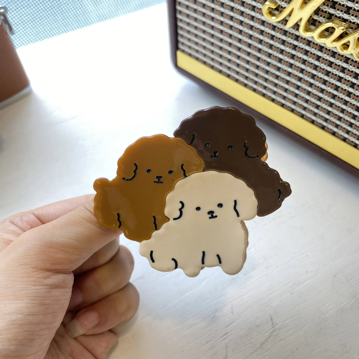 Puppy Pals Acrylic Glossy Hair Claw Clip