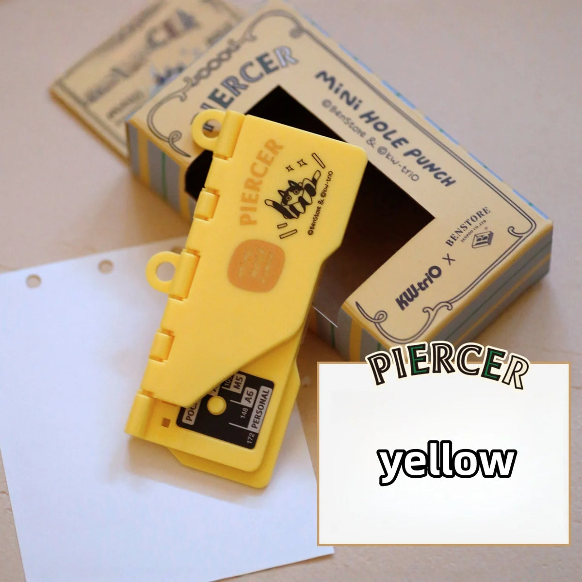 Cat Print Portable Hole Punch
