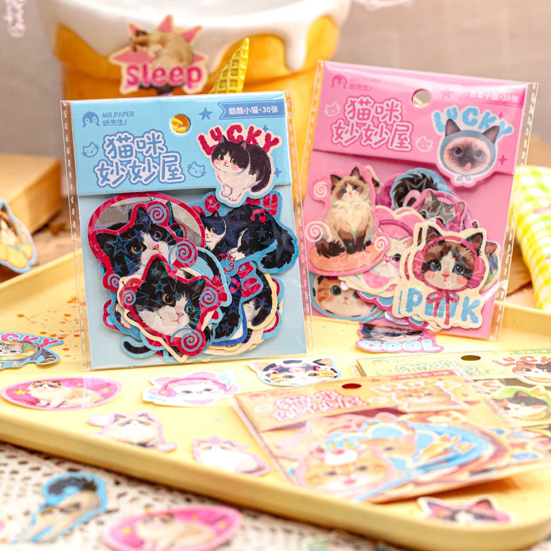 Kitty Cat Sticker Pack (30 Pcs)