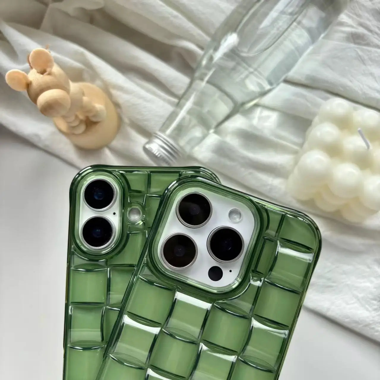 Green Woven Plaid iPhone Case
