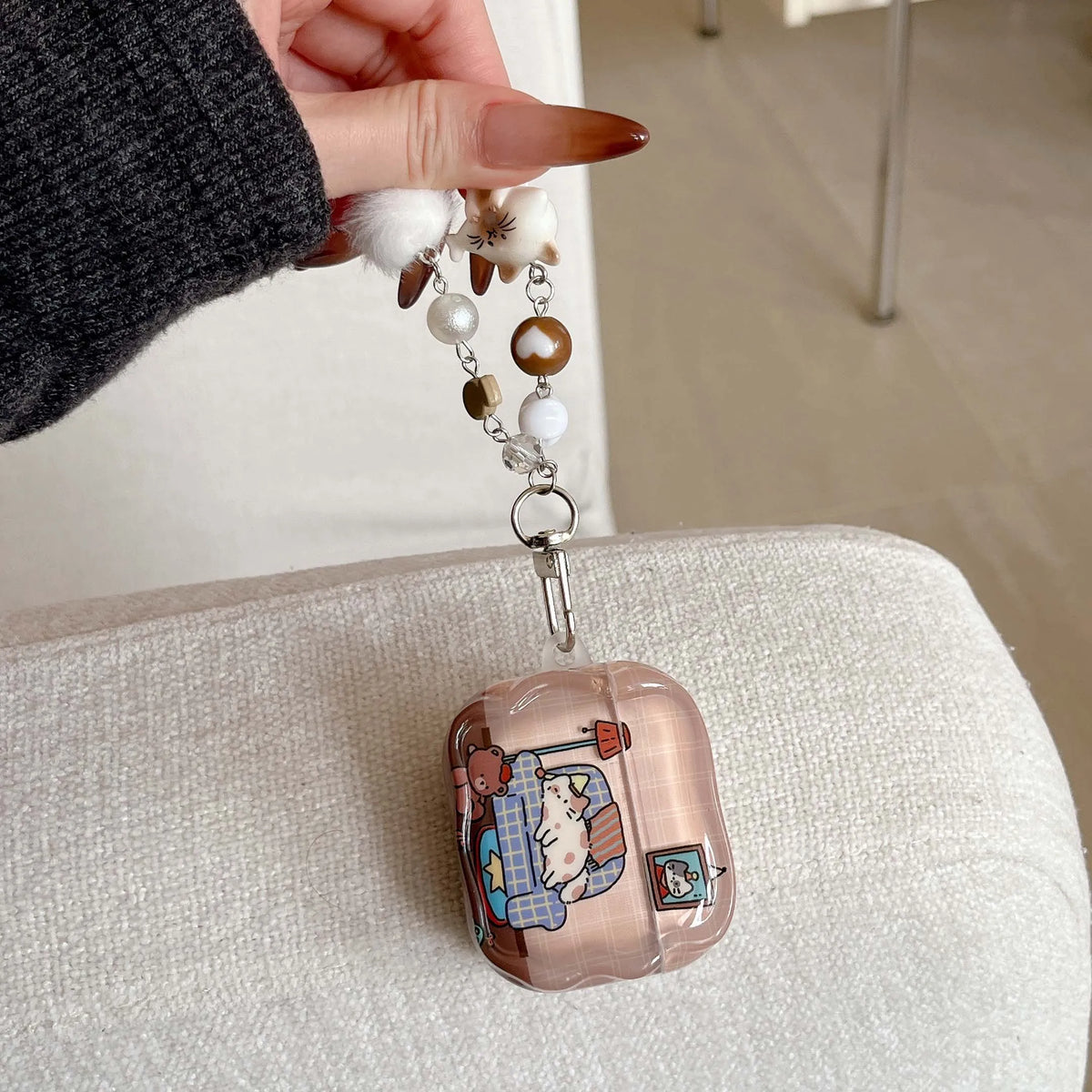 Cozy Kitty Cat AirPods Charger Case Cover